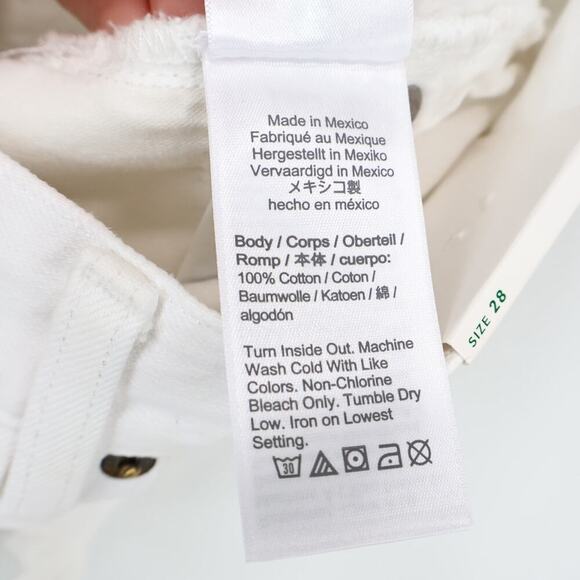 J.Crew Relaxed Denim Short Raw Hem White Denim Size 28 NWT - Picture 8 of 11